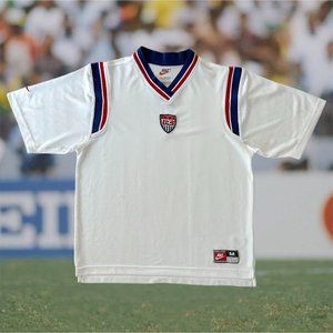 USWNT USA Women's 1995/97 Home Soccer Jersey Medium (8-10) Nike World Cup VTG